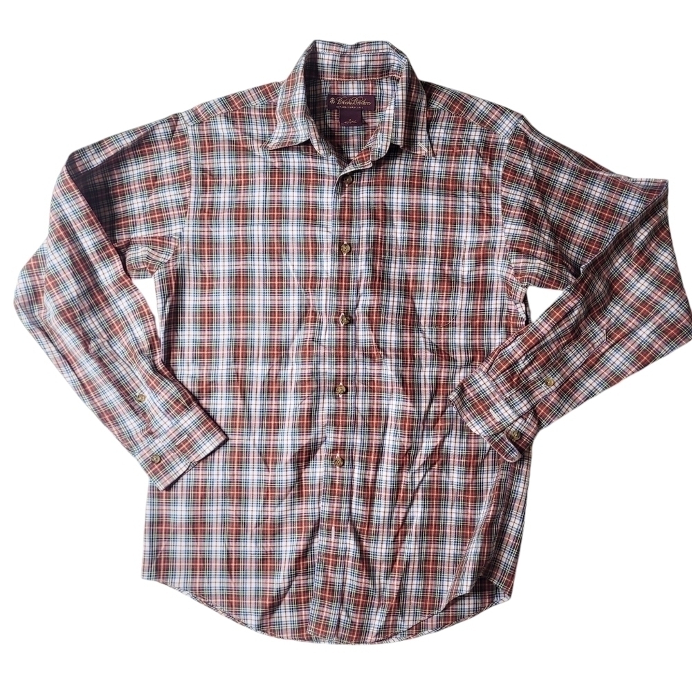 Brooks Brothers Boys Plaid Button Down Medium